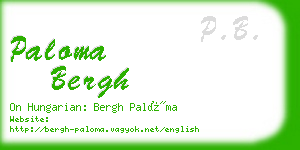 paloma bergh business card